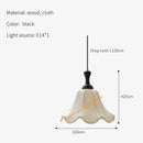 Axyaa French Vintage Fabric Pendant Light for Modern Ceiling Chandelier