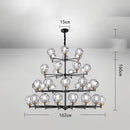 Axyaa Nordic Glass Ball LED Chandelier for Home Decor Lighting