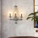 Axyaa French Countryside Crystal Wall Lamp for Living Room Bedroom Lighting