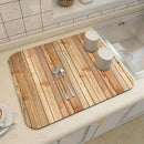 Axyaa Wood Grain Print Placemat Set for Kitchen Tableware, Coffee, and Draining Mats.