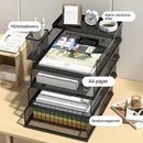 Axyaa Metal Multi-Layer File Rack Storage Box for Office Data Sorting
