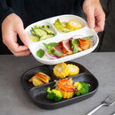 Axyaa Ceramic Grid Plate: Special Breakfast Plate for Fat Reduction and Weight Loss