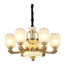 Axyaa Jade Chandelier: Elegant Living Room Lighting for Duplex Villas