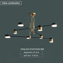 Axyaa Nordic Spider Jewel Chandelier Black Pendant Light LED