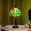 Axyaa Stained Glass Parrot Lamp: Green Bird Style Table Lamp for Home Office Decor