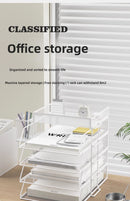 Axyaa Stackable File Box Organizer for A4 Documents & Bathroom Storage Tray