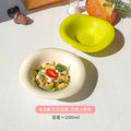 Axyaa Wave Shaped Salad Bowl Saucer, Cream Color, Dishwasher Safe