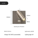 Axyaa Modern Rechargeable Wall Sconce with USB, Adjustable Spotlight LED Bedside Reading Light