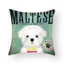 Funny Cartoon Cat & Dog Pillow Covers by Axyaa: Luxury Sofa Bed Decor Pillowcase