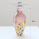 Axyaa Pink Gradient Glass Vase Hydroponics Terrarium Floral Home Decoration