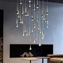 Axyaa Rain Pendant LED Lamp: Sleek Silver Design for Home Decor
