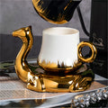 Axyaa Camel Coffee Cup Set - 110ml Creative Ceramic Mug & Plate
