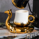 Axyaa Camel Coffee Cup Set - 110ml Creative Ceramic Mug & Plate