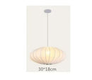 Axyaa Silk Cloth Minimalist Pendant Light White Design Nelson Lamp