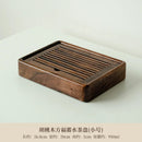 Axyaa Wooden Tea Tray: Compact, Stylish Tea Set for Brewing, Draining, and Storage