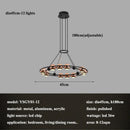 Axyaa LED Chandelier: Modern Luxury for Living Room, Bedroom, Restaurant - Round Bean Pendant Light