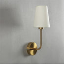 Axya Vintage White Fabric Wall Sconce - Bedroom Living Room Indoor Light