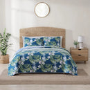 King Quilt Set, Reversible Cotton Bedding & Shams by Axyaa - Medium Weight & Oeko-Tex Certified