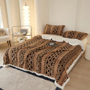Axyaa Diamond Grid Jacquard Throw Blanket in New Bohemia Style