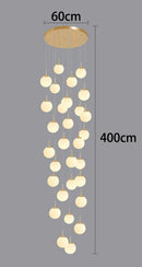 Axyaa Crystal Chandelier Stair Pendant Lamp Living Room Lighting