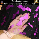 Axyaa Gilded Bat Halloween Cushion Cover for Festive Home Décor
