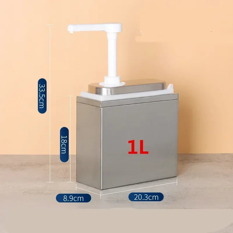 Axya Stainless Steel Sauce Pump Dispenser for Home and Commercial Use