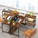 Axyaa L-Shaped Desk with Shelves: Reversible, Multi-Functional Gaming & Workstation for Home Office
