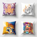 Axyaa Lion Tiger Head Pillowcase for Home Decor - Soft and Stylish Animal Cushion Cover