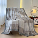 Axyaa Sherpa Chenille Knit Blanket - Soft Handmade Throw for Bed, Sofa, Couch