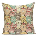 Axyaa Cartoon Pillow Cover: Cute Print Pillow Cover for Home, Bedroom, & Car