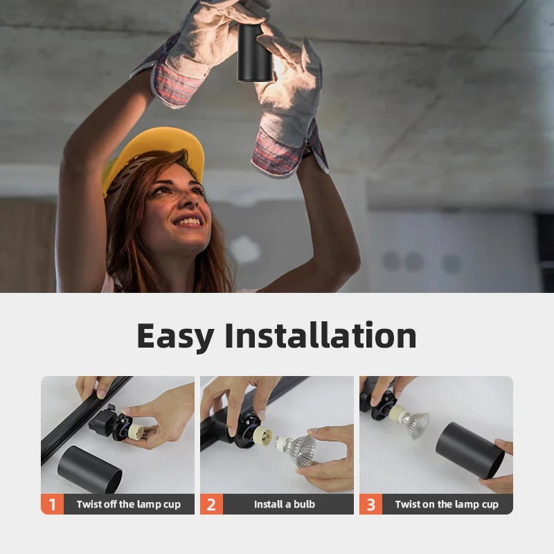 Axyaa Rotatable LED Track Light for Home, Studio, & Kitchen Spotlight