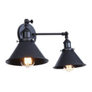 Axyaa Loft Iron LED Wall Lamp - Black Vintage Industrial Up Down Light