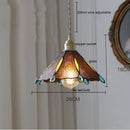 Axyaa Colorful Glass Copper LED Pendant Lights for Kitchen Bedroom Living Room