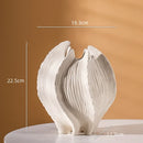 Axyaa Irregular Paths Ceramic Vase - Abstract Design for Flower Arrangements & Home Decor