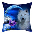 Axyaa Wildlife Wolf Decorative Pillow Sleeve for Home and Office Décor