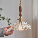 Axyaa Glass LED Pendant Light: Modern Hanging Lamp for Dining Room, Bedroom, Kitchen