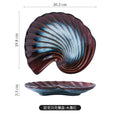 Axyaa Shell Plate: Creative Kiln-changed Ceramic Plate for B&B and Restaurant