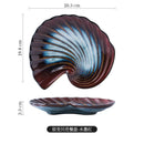 Axyaa Shell Plate: Creative Kiln-changed Ceramic Plate for B&B and Restaurant