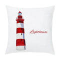 Axyaa Cartoon Sailboat Hot Air Balloon Lighthouse Cushion Cover