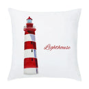 Axyaa Cartoon Sailboat Hot Air Balloon Lighthouse Cushion Cover