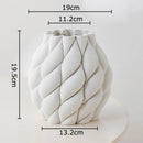 Axyaa 3D Printed Ceramic Vase Plant Pot Decoration Ornaments Flower Arrangement