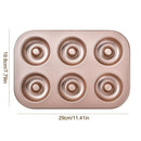 Axyaa 6 Hole Non-Stick Baking Tray Carbon Steel Cake Mold - DIY Cartoon Donut Pan