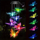 Axyaa Solar Butterfly Wind Chimes - Color Changing LED Outdoor Lights