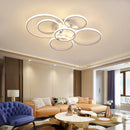 Axyaa Modern LED Circle Rings Chandelier for Living Room Bedroom Lighting