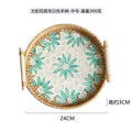Axyaa Shell Tray: Light Luxury Double-eared Rattan Storage for Decorative Display