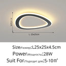 Axyaa Round LED Ceiling Light 25cm Diameter Square Kitchen Lamp Home Indoor