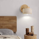 Axyaa Nordic LED Wall Lights Yellow Travertine Rotatable Reading Bedroom Lamp