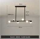 Axyaa Glass Ball Chandelier Suspension for Dining Room, Kitchen, Office - Modern Design