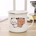 Axyaa Cartoon Bear Boob Enamel Cup Mug - Fun Drinkware Mug for Tea, Coffee, Beer