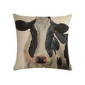 Axyaa Cotton Linen Cushion Cover Sheep Cow Home Decor Throw Pillowcase